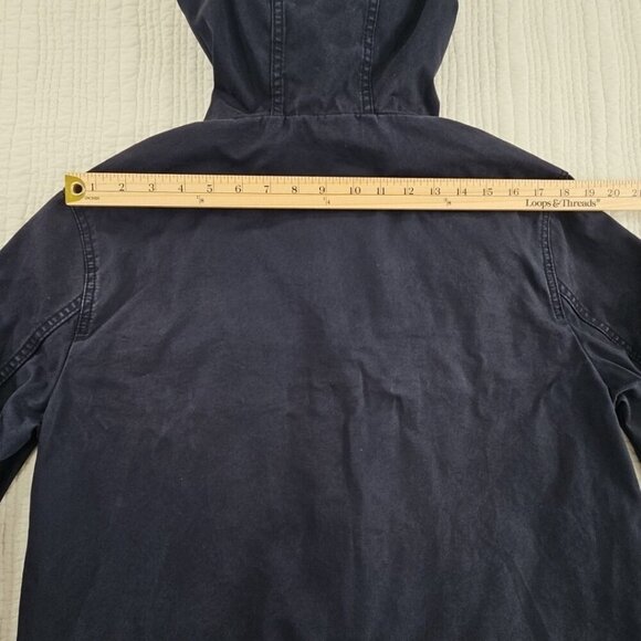 DB Supply Coat Adult Men's Size Small Navy Blue Chore Coat Hoodie EUC Long - Picture 12 of 15